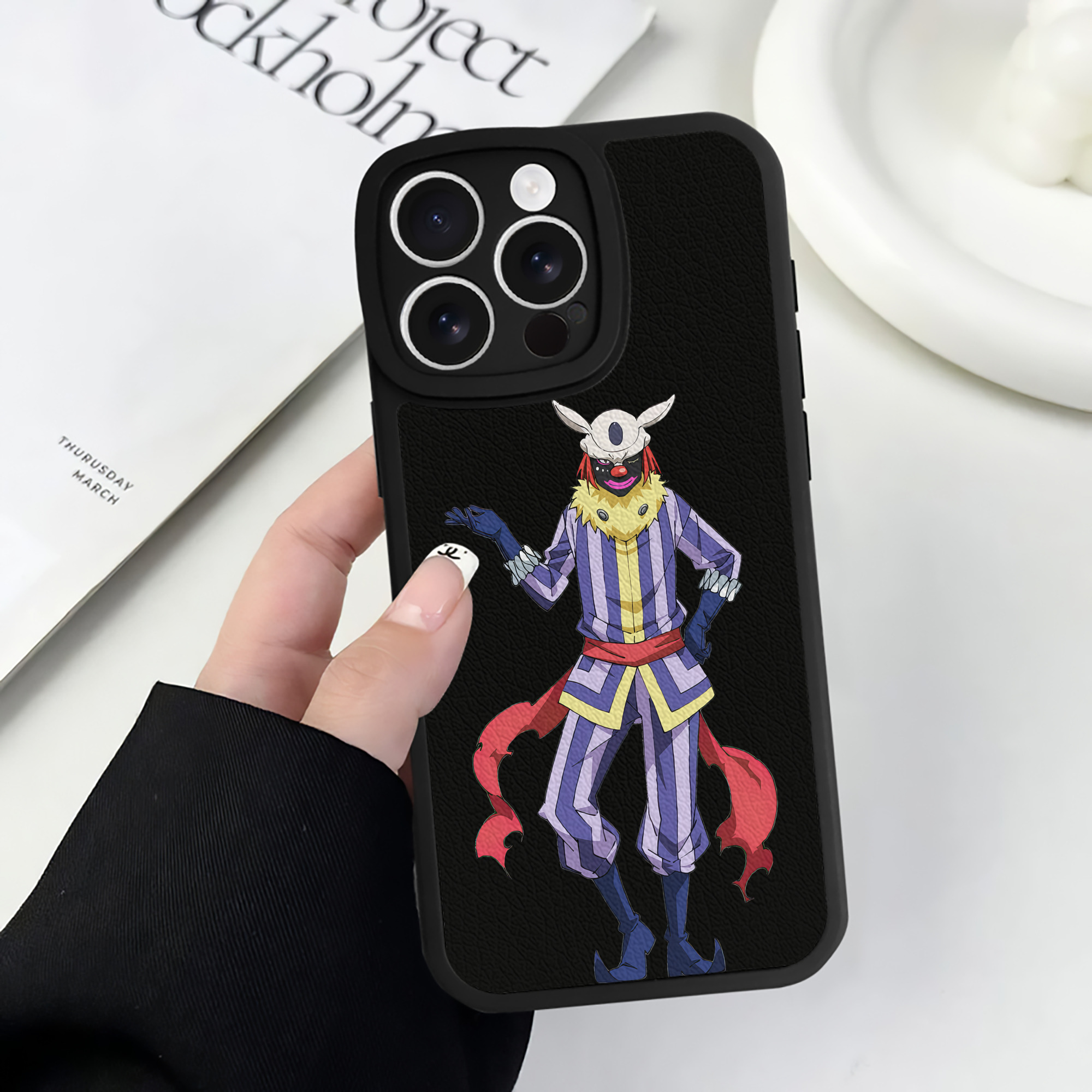 （画像用） 転スラ Regarding Reincarnated to Slime 【iPhone 16シリーズ対応】シリコンスマホケース（レザー調） 材質：シリコン